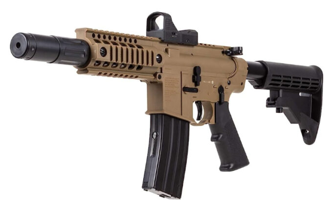 Crosman Bushmaster BMPWX Full Auto CO2-Powered BB Air Rifle And Red Dot Sight